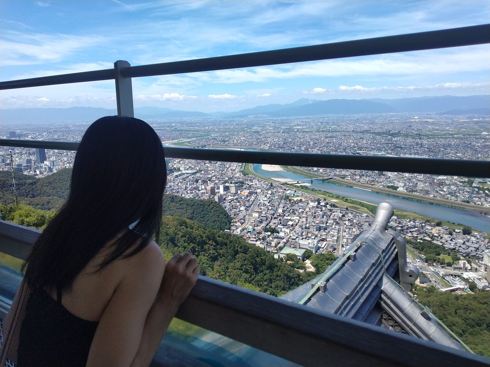 岐阜城からの大パノラマ(濃尾平野と長良川)