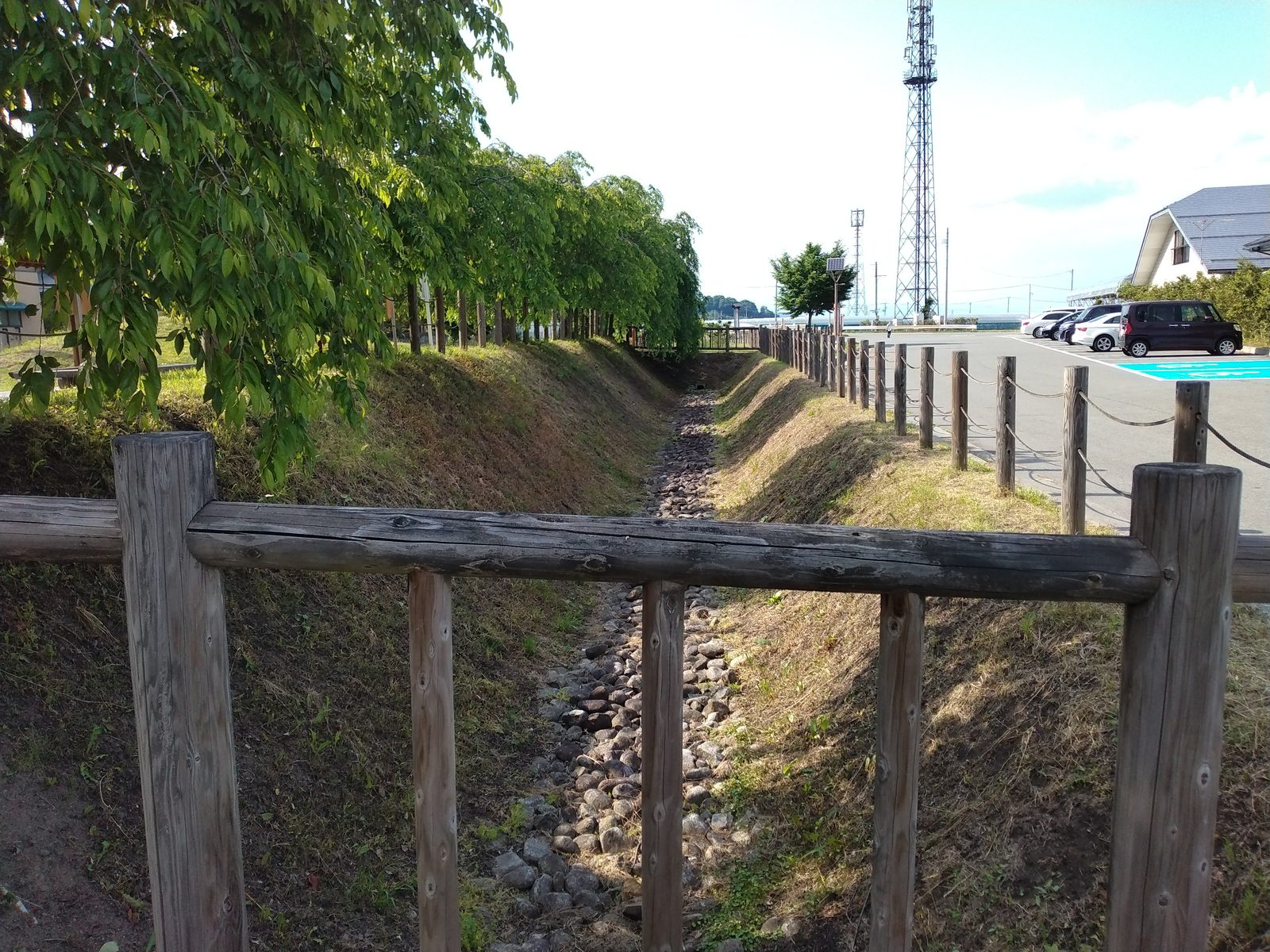長谷堂城跡の堀跡