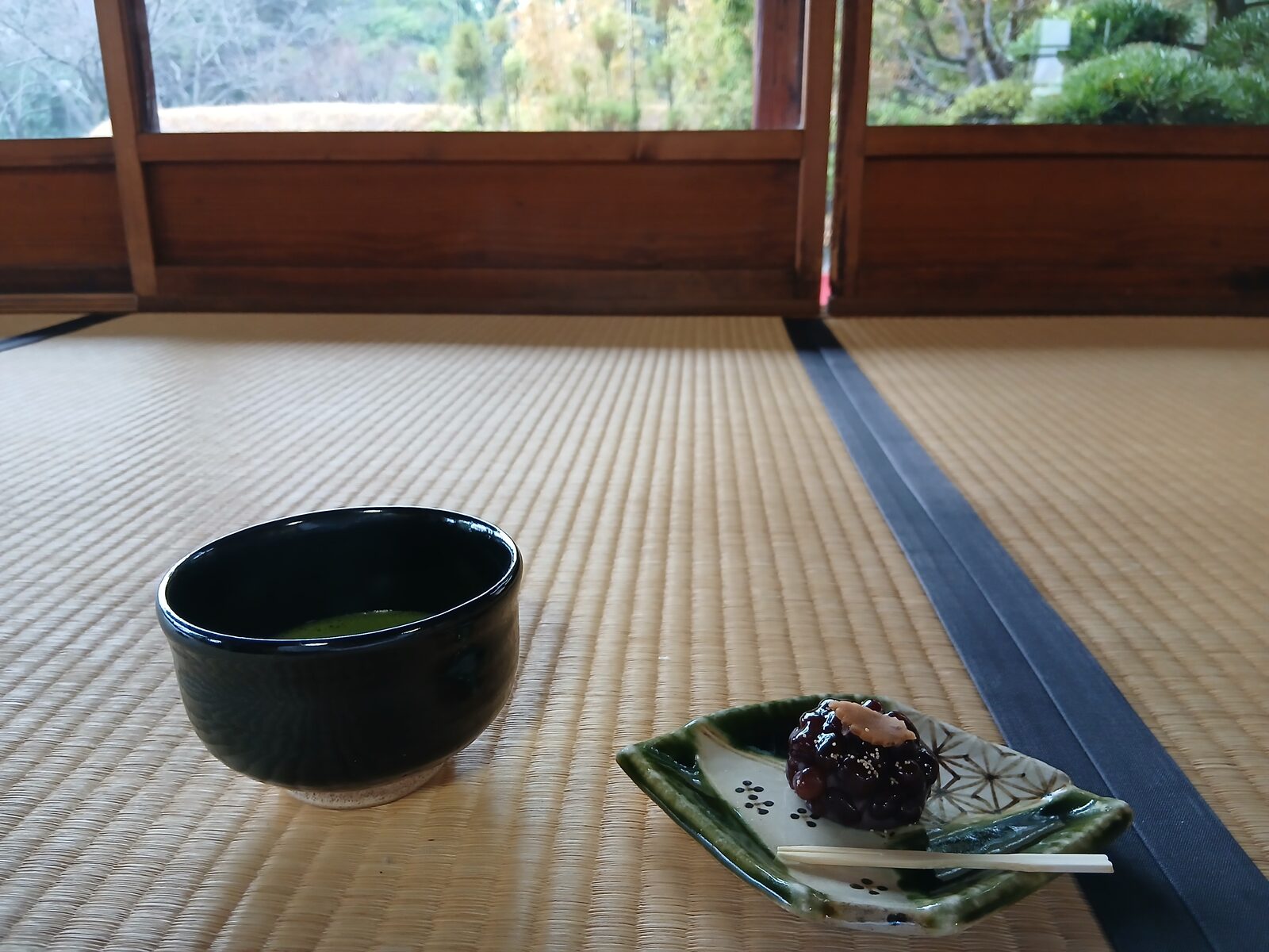 旧近衛邸でいただいた抹茶と和菓子