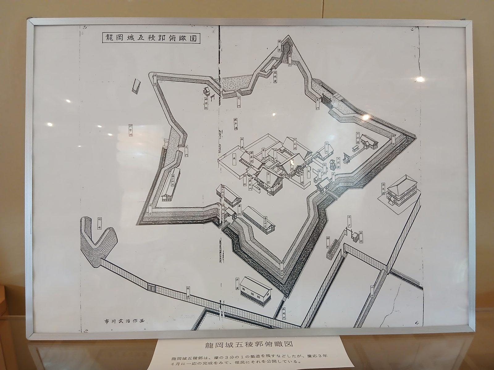 龍岡五稜郭の俯瞰図