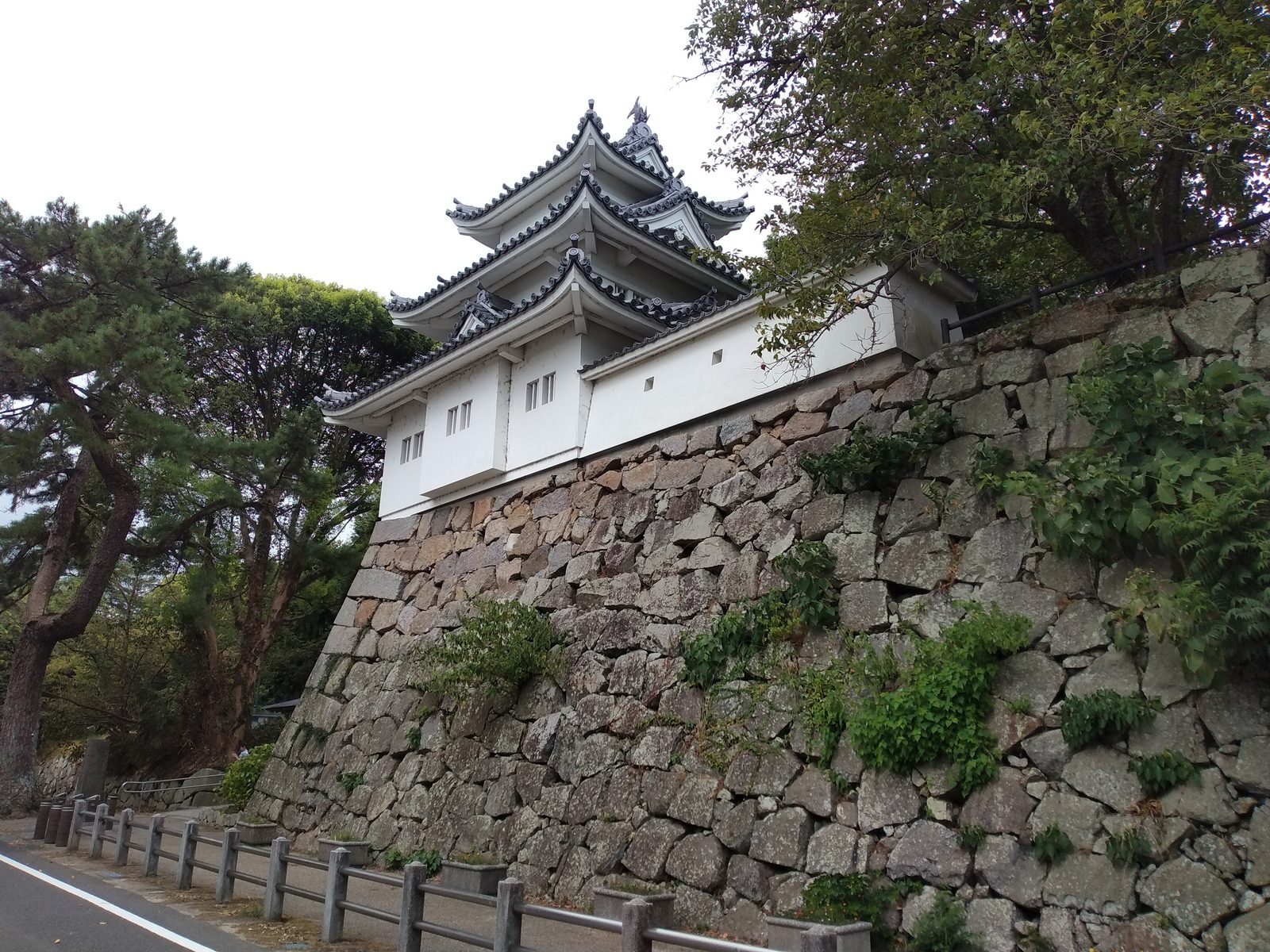 津城跡の丑寅三重櫓と石垣