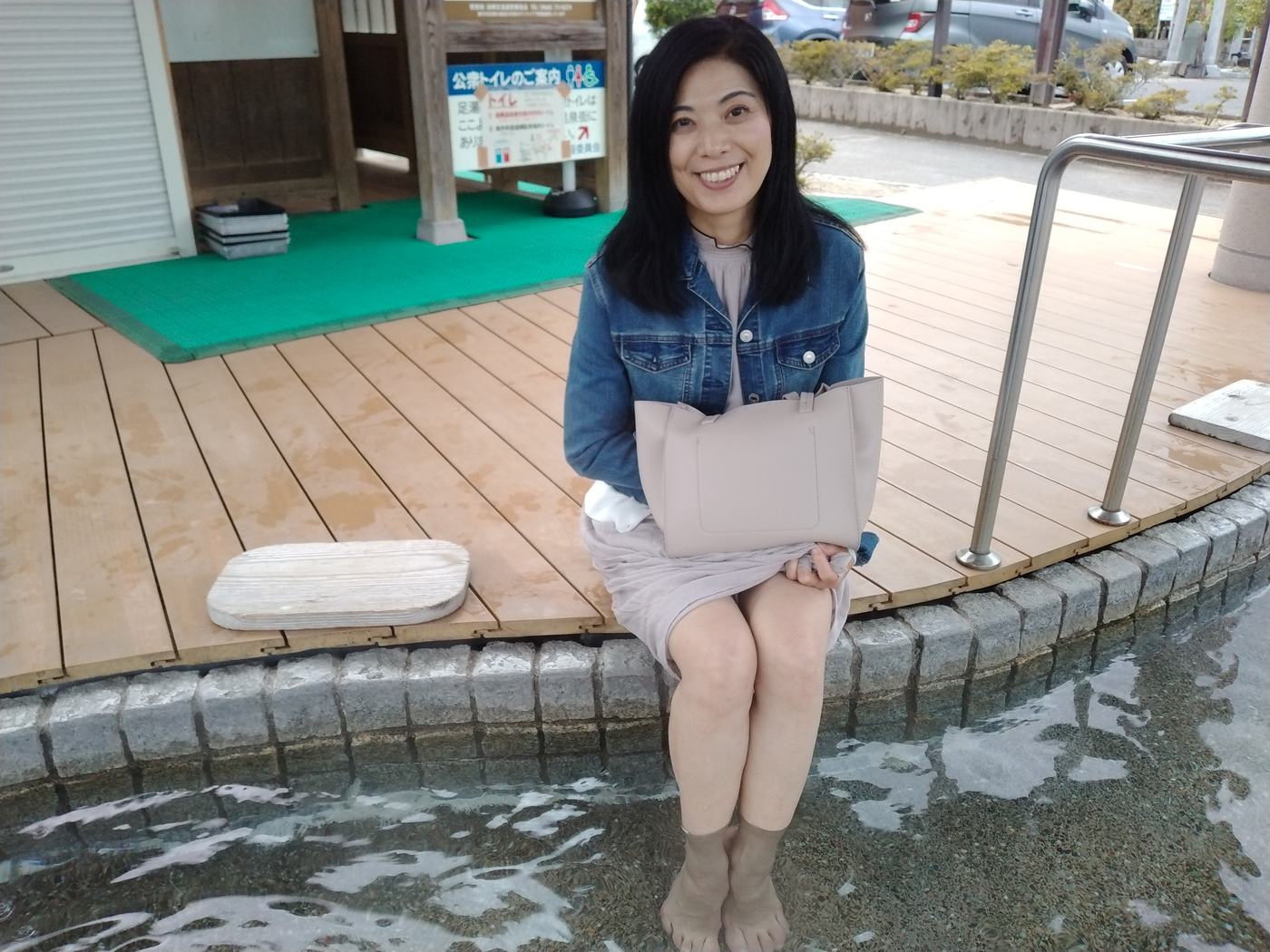 湯郷温泉の足湯
