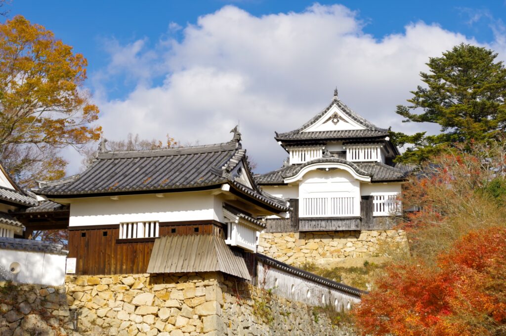 紅葉の時期の備中松山城