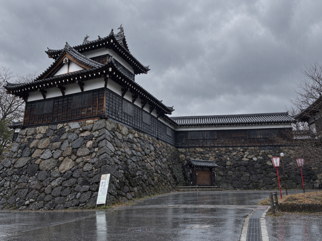 郡山城 追手向櫓と石垣