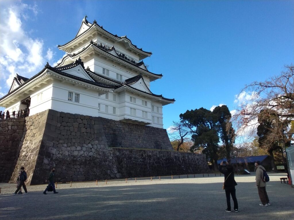 小田原城の天守と石垣