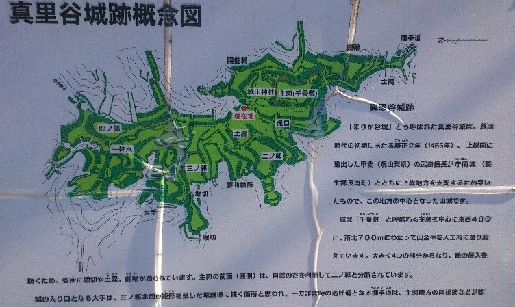 真里谷城跡概念図