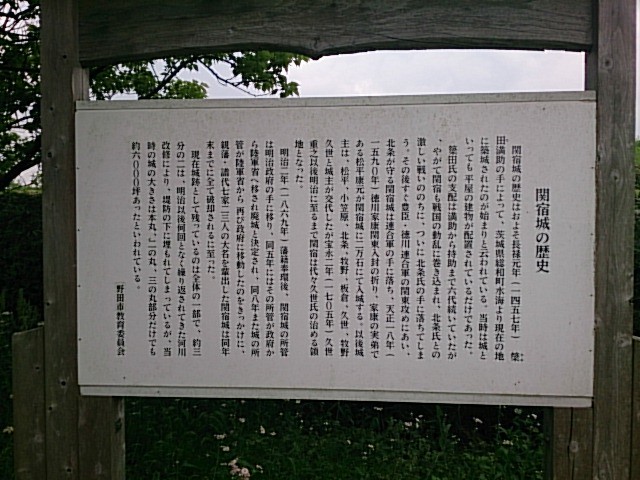「関宿城の歴史」の説明板