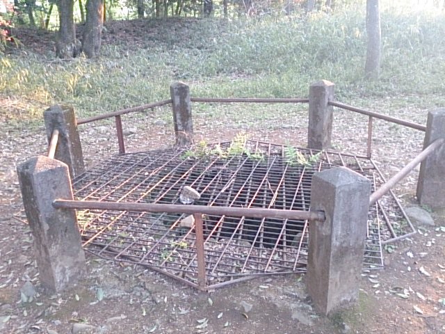 滝山城跡に残る穴