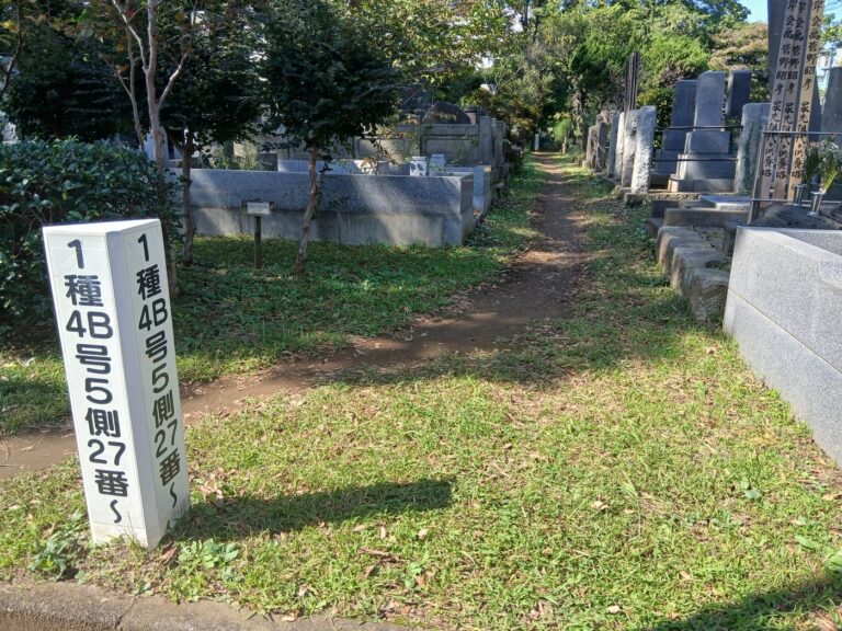 区画の標柱「1種4B号5側」